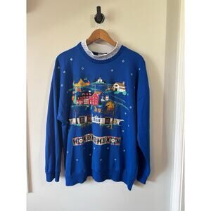 Vintage Cottage Country Pullover Sweatshirt Women's Large Farm Grandmacore